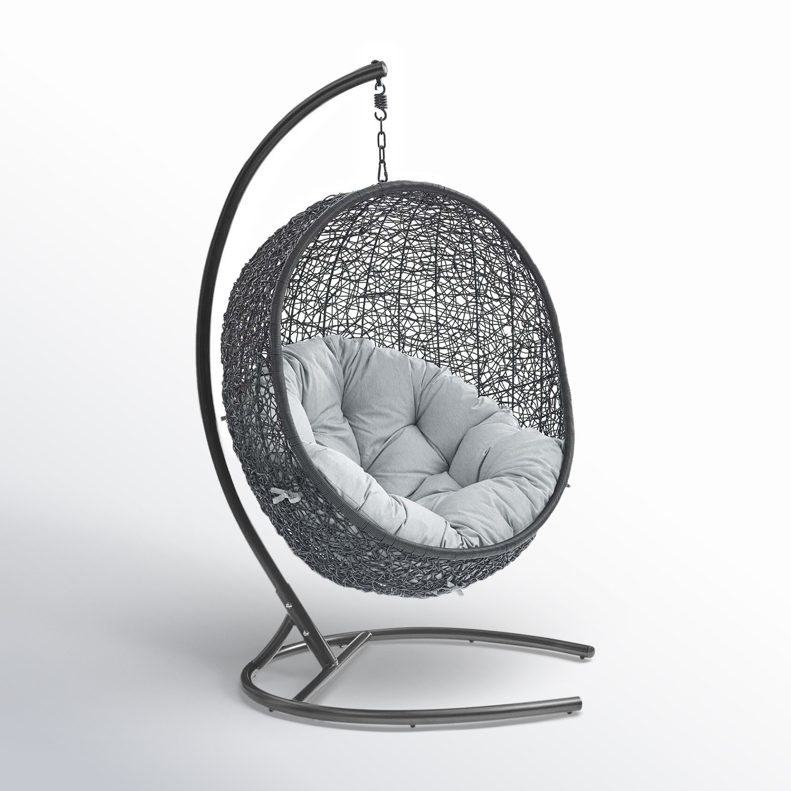 Modway Encase Swing Outdoor Patio Lounge Chair, Gray