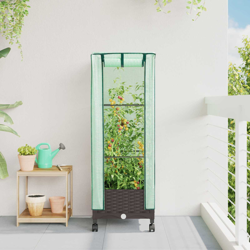 Elevated Planter, Brown, 129cm H x 40cm W x 40cm D