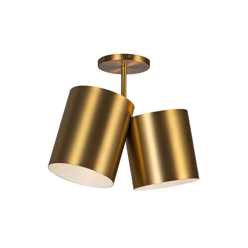 Keiko 2 - Light Semi Flush Mount, Brushed Gold