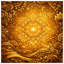Couvre-lit matelassé Golden Mandala Art -126176669