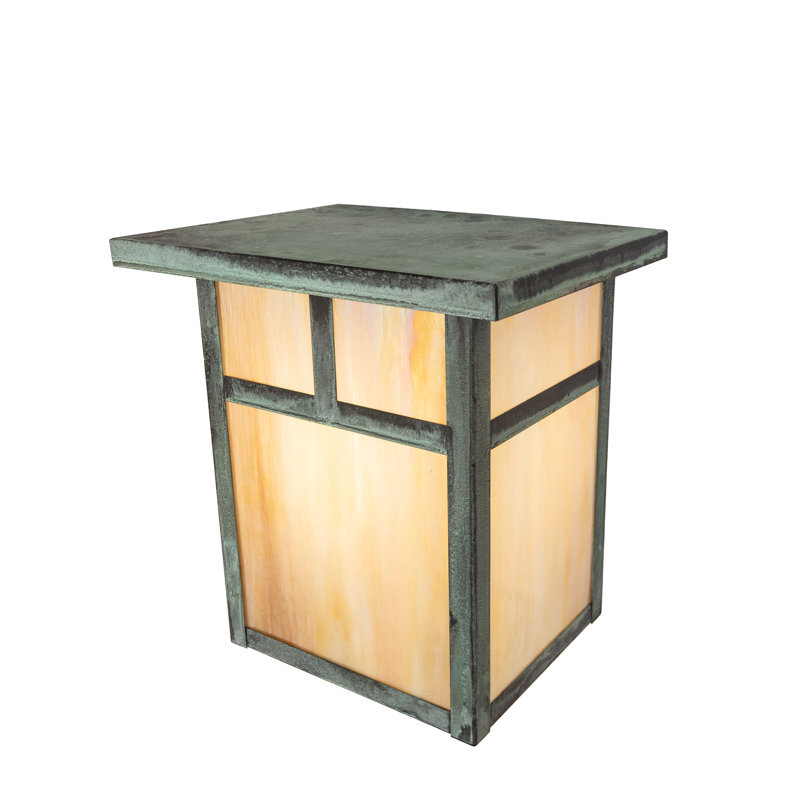 1 - Light Flush Mounted Sconce, Verdigris, Beige