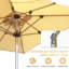 Parasol de patio rectangulaire avec fonction de levage et d'inclinaison à manivelle (base non incluse)-1099113498-1099113483