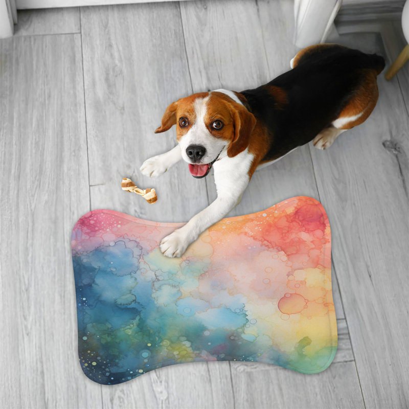 Sky Spectrum - 1 Piece Bone Shape Feeding Mat