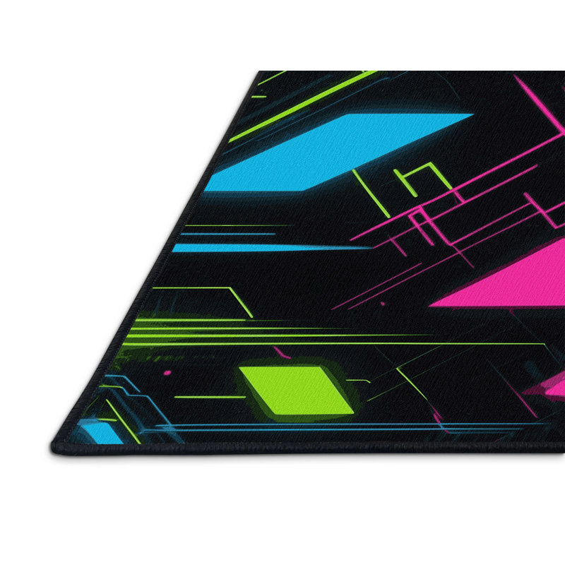 Pixel Rift Rug, Square 5'