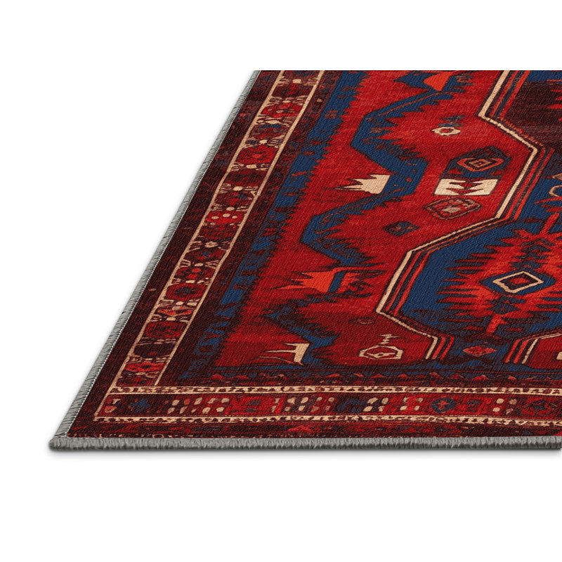 Tapis brun lavable à la machine, Rond 6 pi