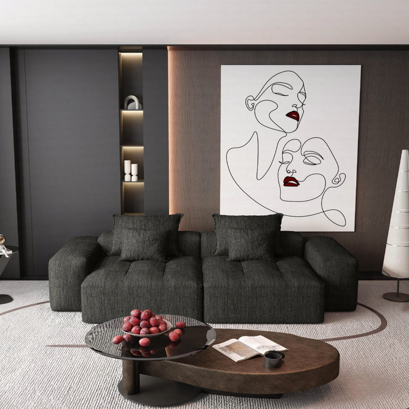 Canapé modulaire surdimensionné Modern, Noir