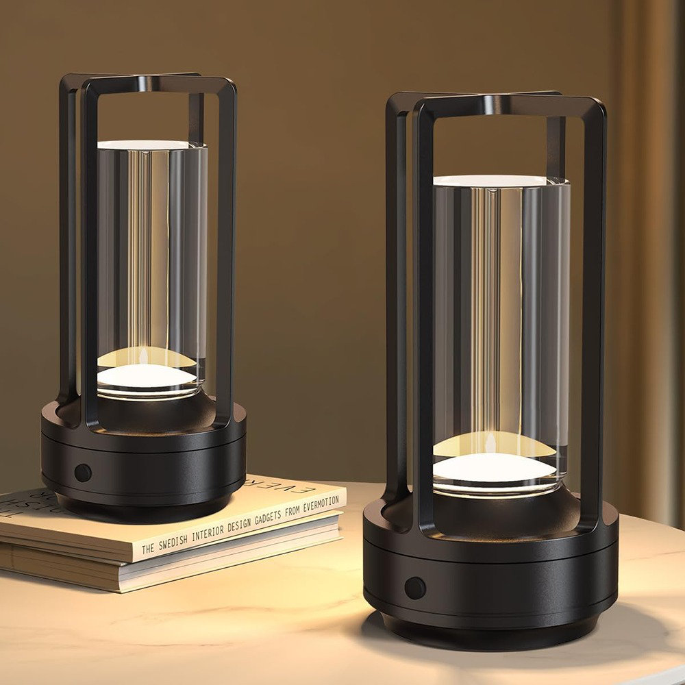 GizmoSynth Lot De 2 Mini Lampes De Table Lotus Dorées Alimentées Par