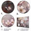 Rose et gris cornouiller Elegance I - art mural floral en métal dans le salon-92738215