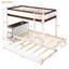 Lit superposé simple sur lit simple avec lit gigogne, rangement et bureau, parfait pour économiser de l'espace et une utilisation multifonctionnelle dans les maisons modernes