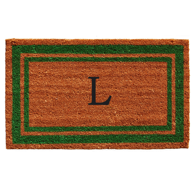 Tapis d'entrée antidérapant Stortz, Rectangle 2 pi x 3 pi, L, Vert / Brun