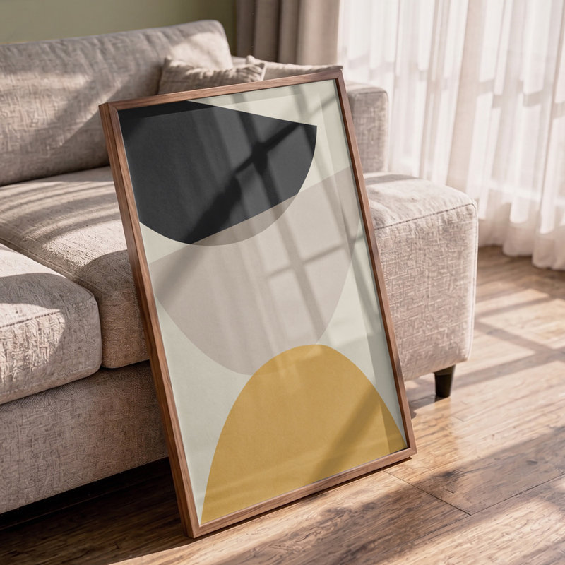 Abstract Earth Tones Print by Other Artist, 40 × 60, Framed Print, White