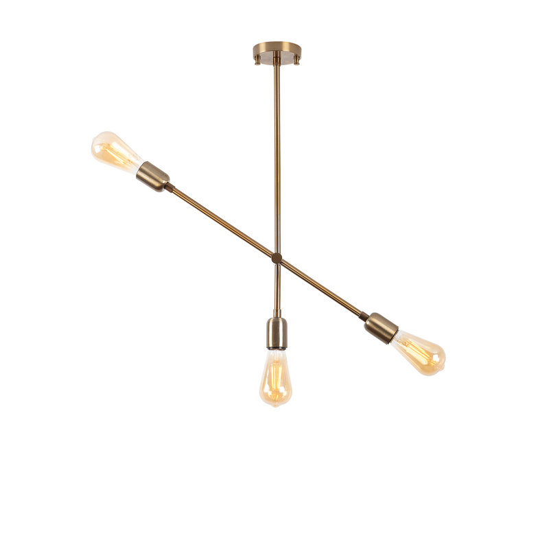 Lustre linéaire moderne Spoutnik à 3 lumières Owosso