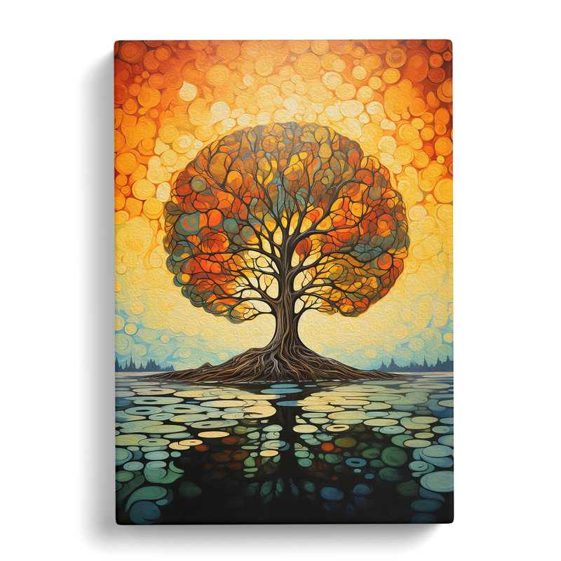 Oak Tree Modern Art - Wrapped Canvas, 60cm H x 40cm W x 3cm D