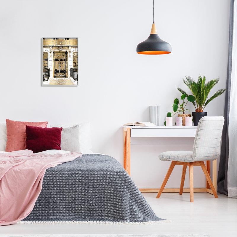 Downtown Glam Designer Fashion Boutique d'accessoires d'architecture, L 16 po x H 16 po, Estampe numérique Farmhouse