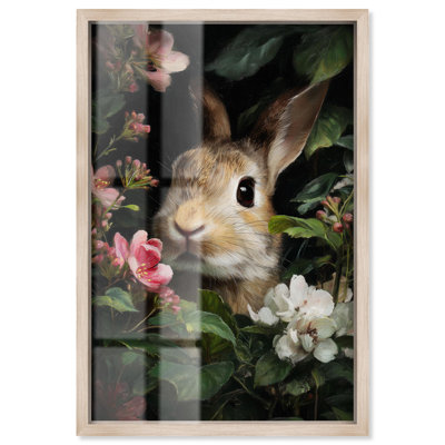 Décoration murale ferme Blossom Burrow Shadowbox par Art Remedy, cadre blond, 25 x 37