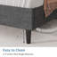 Structure de lit plateforme en chenille avec tête de lit tapissier-1629718618