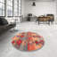 Tapis contemporain rouge / gris / safran-480353758