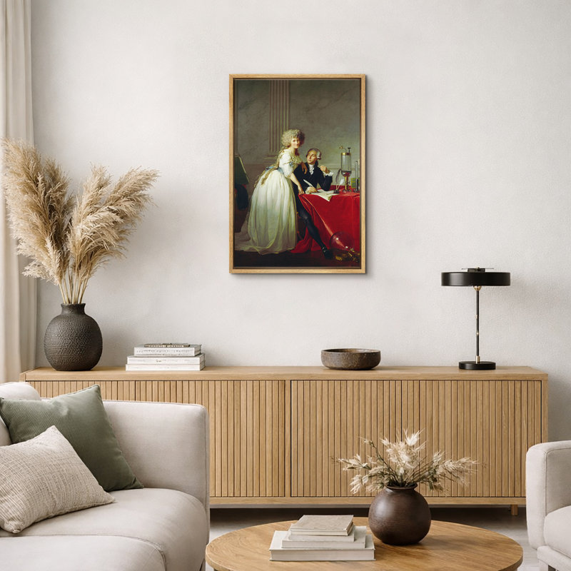 Enlightenment Era Artwork, Scientific Thinkers Portrait Pictures, Framed Canvas Giclee Print Wall Art, 24" H x 16" W x 1.5" D