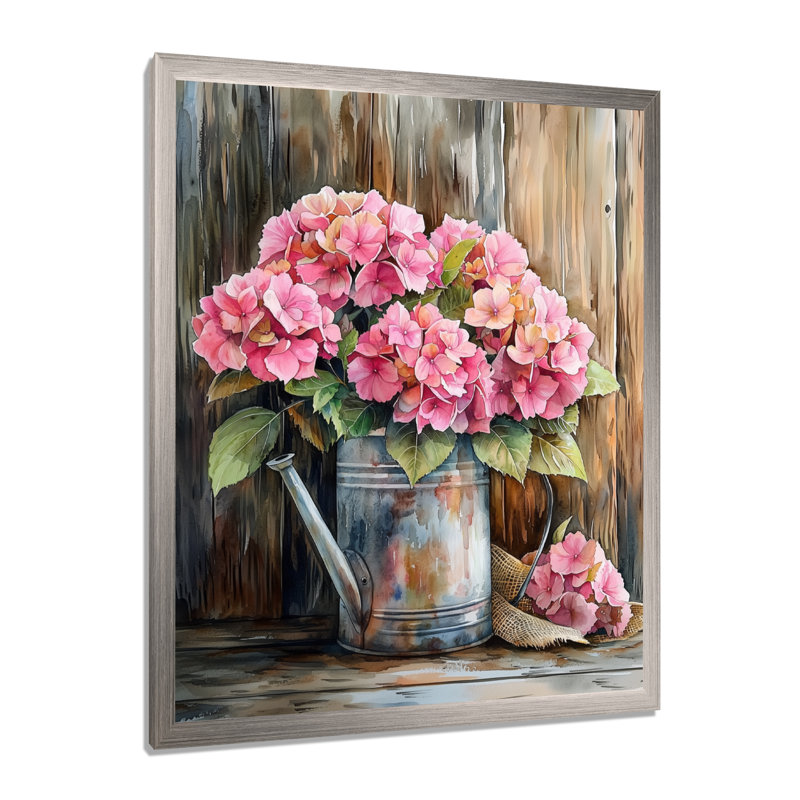 Disma - salon d'art mural floral, Argent argent, H 44 po x l 34 po, Reproduction encadrée sans passe-partout