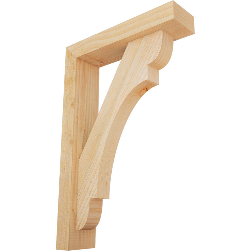 Olympic Block Offset Brace Bracket, 24 x 16, 4"W Douglas Fir (Rough Sawn)