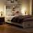  Farmhouse Queen Size Wood Platform Bed, Storage Headboard and Footboard Bed with Roman Column Accents-1764923314-1764923316