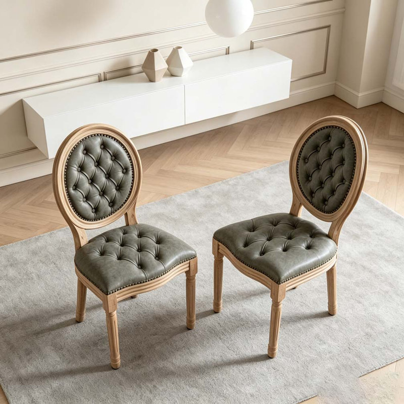 Chaise en bois massif, Olive Green
