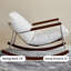 Chaise berçante confortable en chenille amovible-106871287