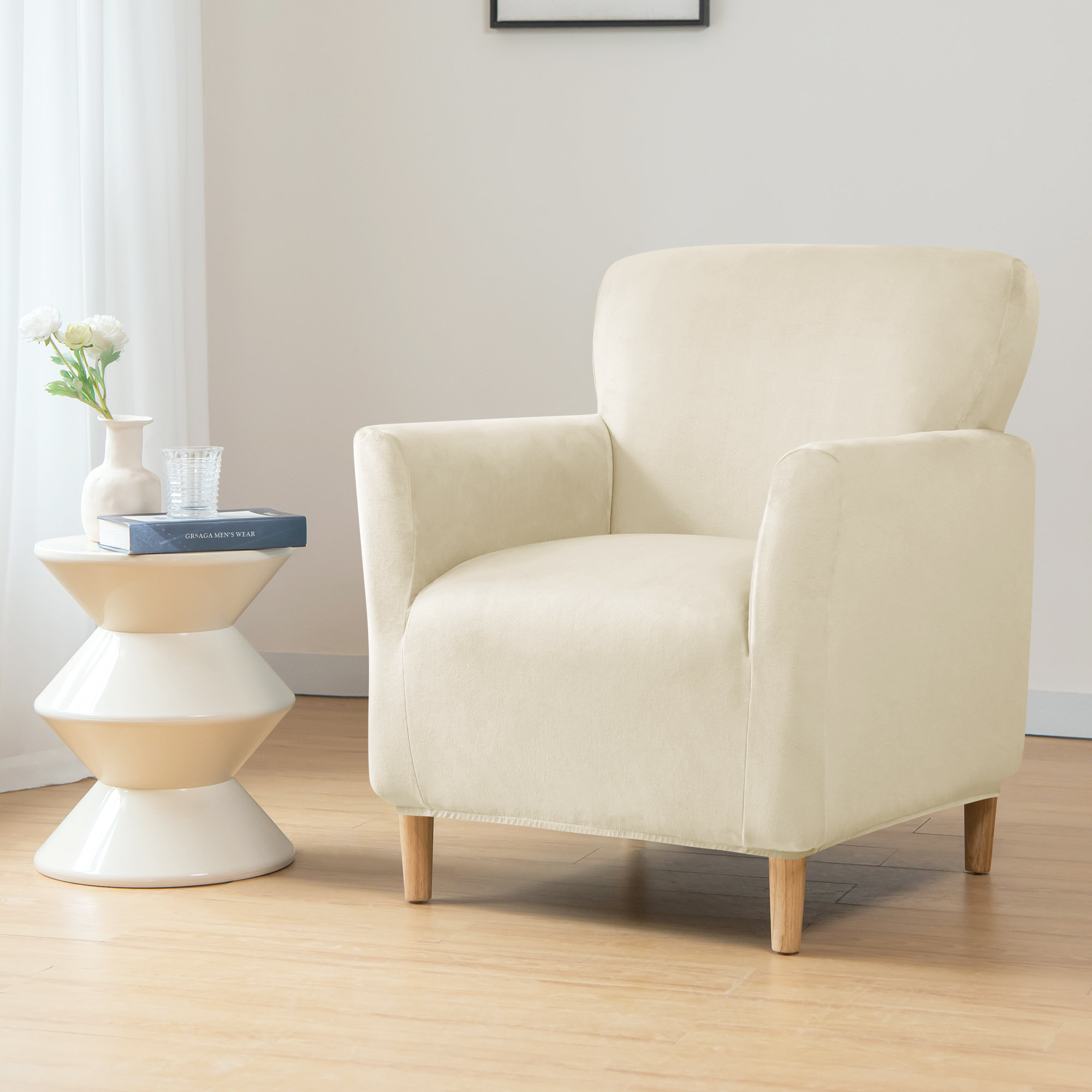 Rebrilliant Box Cushion Armchair Slipcover & Reviews - Wayfair Canada