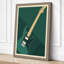 Teal Guitar Study Mid-Century - Wrapped Canvas-864665818-864665819