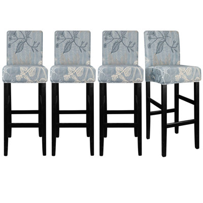 Ensemble de housses de chaise de tabouret de bar, housse de tabouret de bar de 4 po, housses de tabouret de bar, housses extensibles de tabouret de bar avec dossier, housses de protection de tabouret de bar pour îlot de cuisine, comptoir de salle à manger