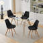 Kern Glass Top Metal Base Dining Table