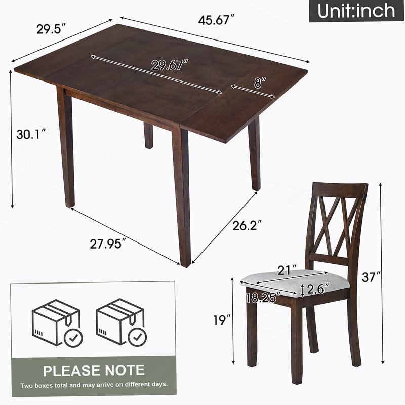 Ensemble de table de salle à manger 3 pièces