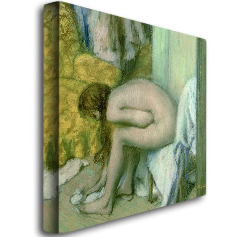 «After the Bath, 1886» par Edgar Degas, reproduction sur toile, H 24 po x l 24 po x P 2 po