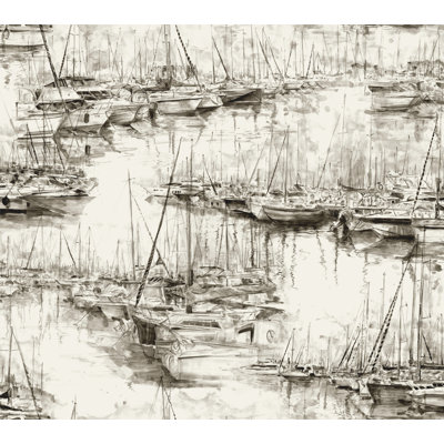 Papier peint Yacht Club Taupe