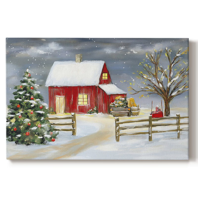 Art de vacances de Noël III - Toile tendue avec châssis - LVII, H 12 po x l 18 po