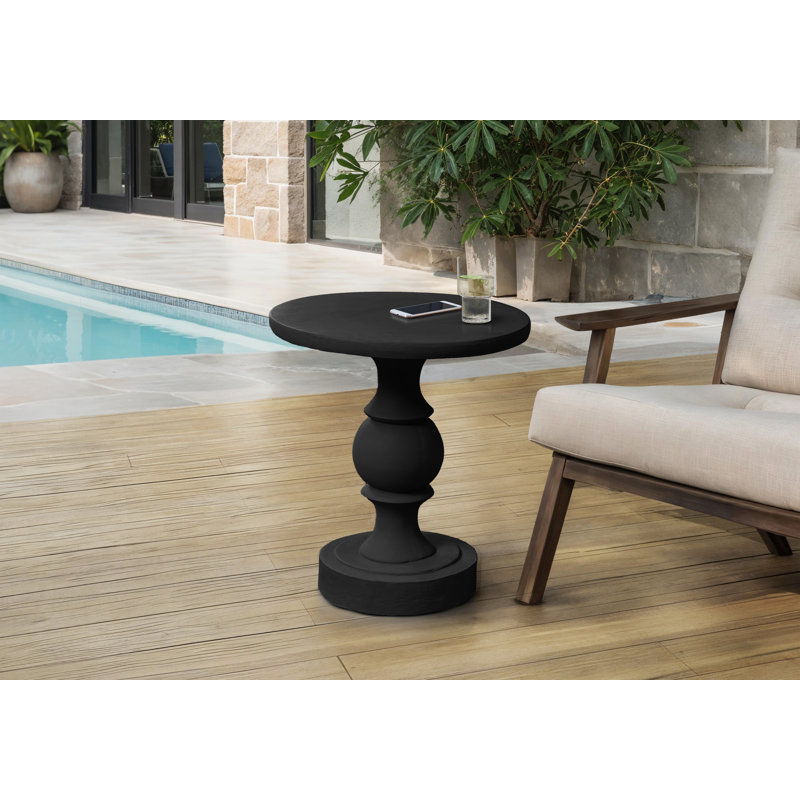 Table d'appoint d'extérieur moderne 25 "h, Blanc