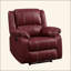 Fauteuil inclinable berçant en cuir synthétique