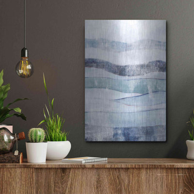 Brayden Studio «White Out In Blue I» par Grace Popp, art mural en métal