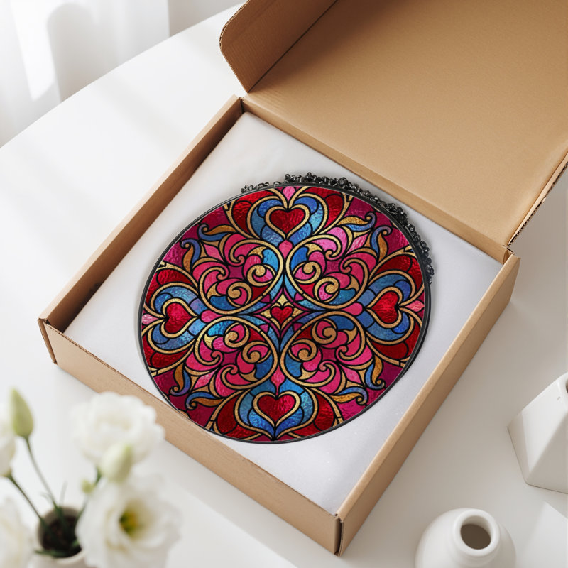 Panneau de vitrail 12 "H, 12" H x 12" W