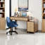 Bureau de direction à 5 tiroirs pour bureau d'ordinateur - Design industriel rétro avec disposition réglable