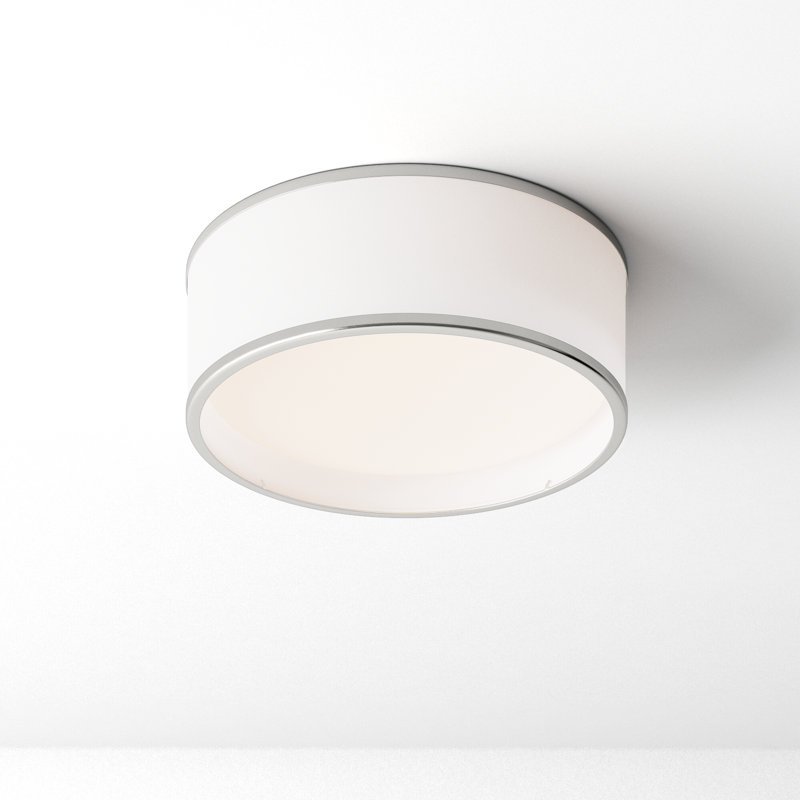 Jessalyn LED Flush Mount, 5.5" H x 16" W x 16" D, Satin Nickel/White
