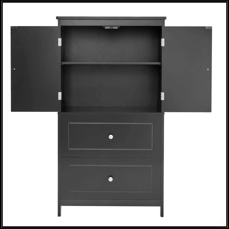 Armoire de rangement pour salle de bain, Noir