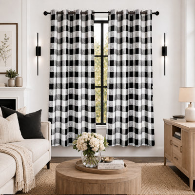 Rideaux à carreaux 2 panneaux Burtonsville Buffalo Plaid