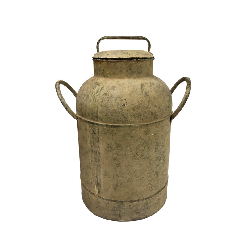 Urn décorative en métal Robison, H 17,5 po x l 12,5 po x P 10 po