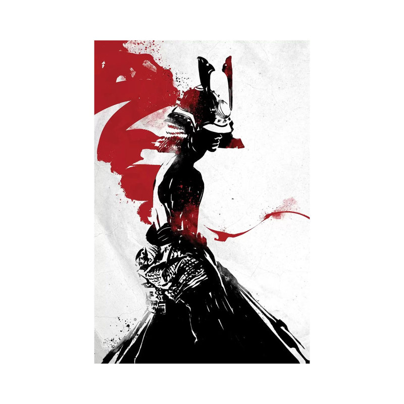 Samurai Girl by Nikita Abakumov - Wrapped Canvas Print, 45.72cm H x 30.48cm W x 1.91cm D