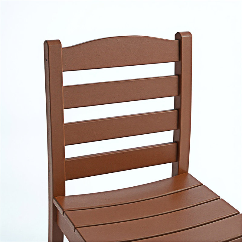 Ensemble de 2 chaises d'extérieur sans accoudoirs, Brun