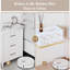 Table de chevet flottante, table de chevet murale avec porte amovible, tablettes flottantes pour le mur, la chambre à coucher, la salle de bain, blanc