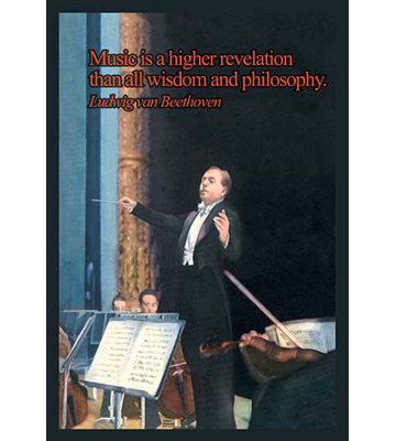 « music is a higher révélation »-impression de publicité