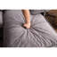 Canapé modulaire en U, 4 places avec méridienne, tissu éponge, gris pour le salon de la décoration intérieure, coussin double, 4-75624321