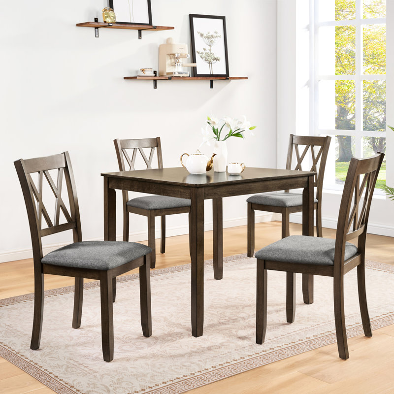 De quatre, chaises de salle à manger en bois de noyer, coussins confortables, supports ergonomiques, cuisines et espaces de déjeuner